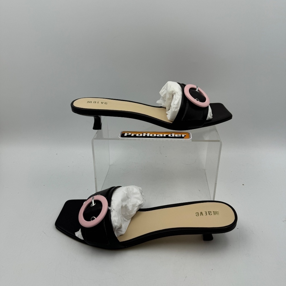 NEW Anthropologie Maeve Buckle Kitten Heal US Size 7 - Picture 3 of 10